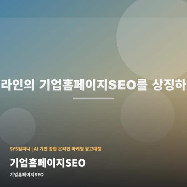 기업홈페이지SEO